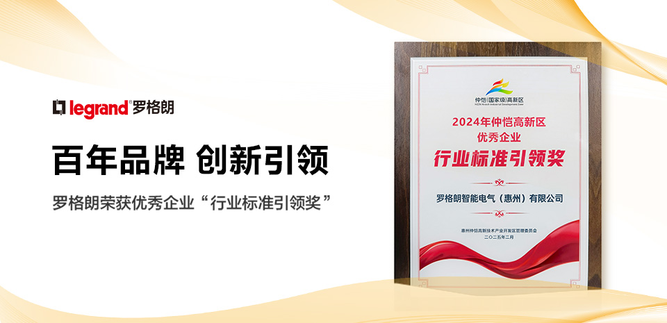 喜訊丨羅格朗電(diàn)氣榮獲優秀企業(yè)“行(xíng)業(yè)标準引領獎”