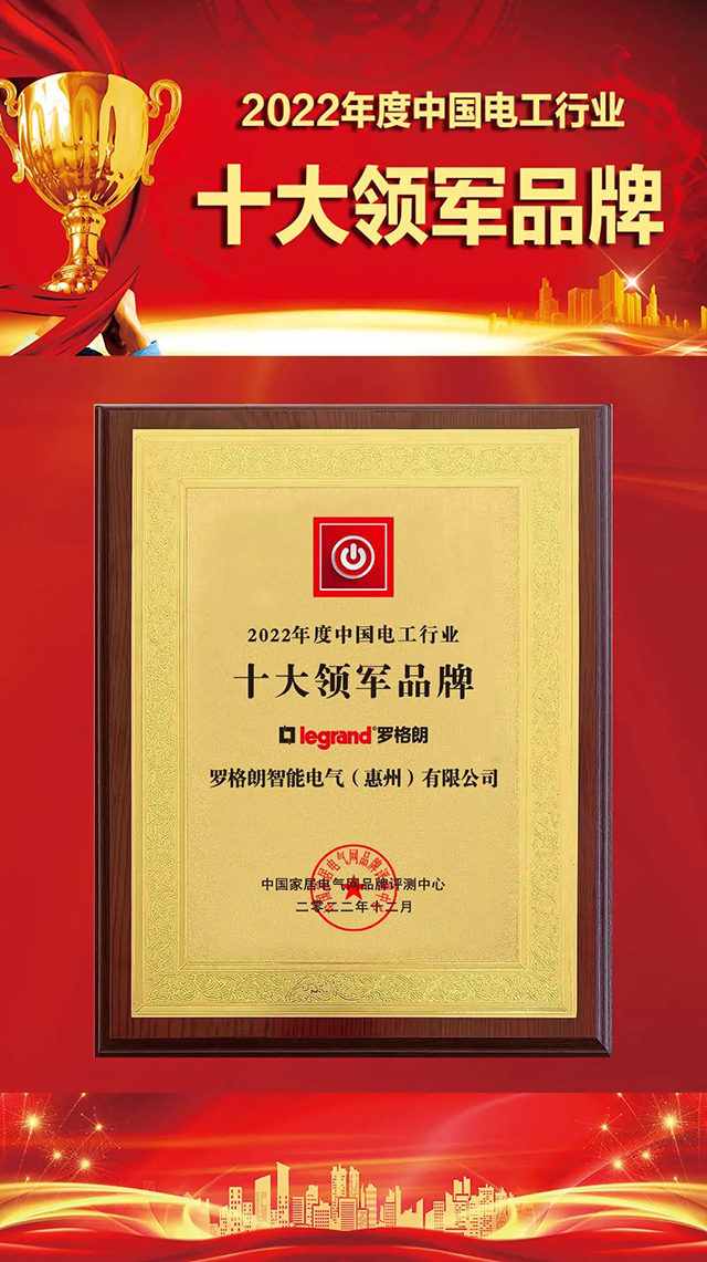 2022年(nián)度中國(guó)電(diàn)工(gōng)行(xíng)業(yè)十大(dà)領軍品牌